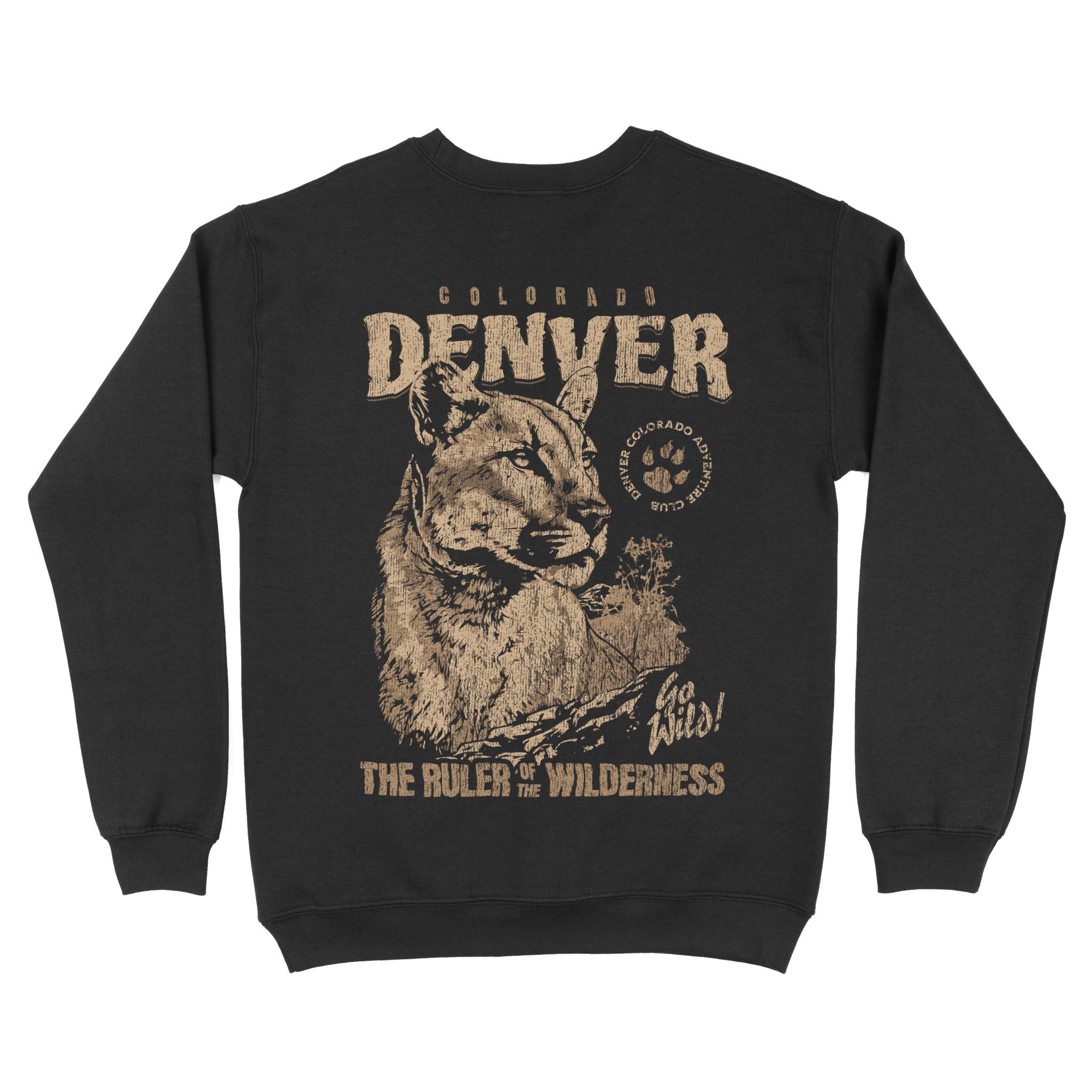 Denver Crewneck in Black - back view