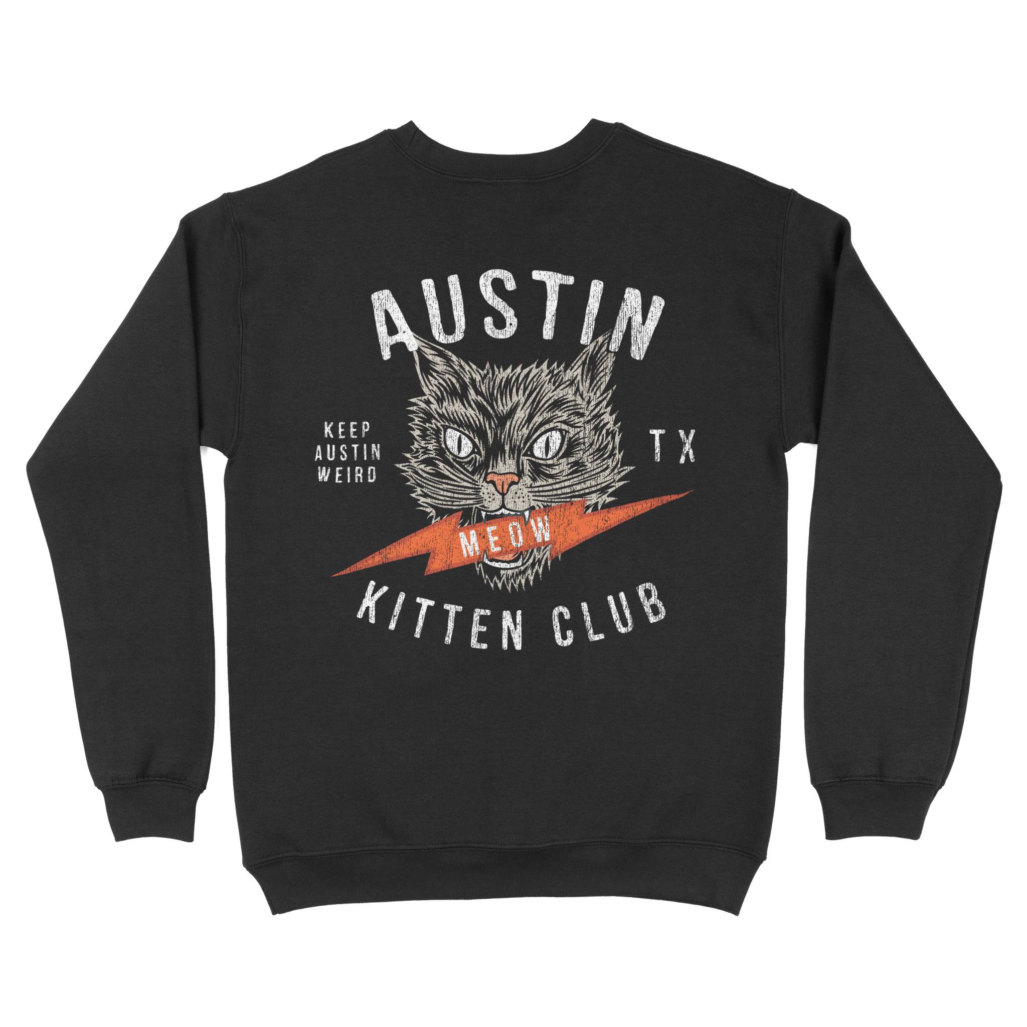 Austin Crewneck in Black - back view