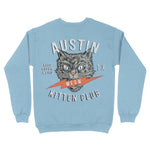 Austin Kitten Club Crewneck Light Blue back