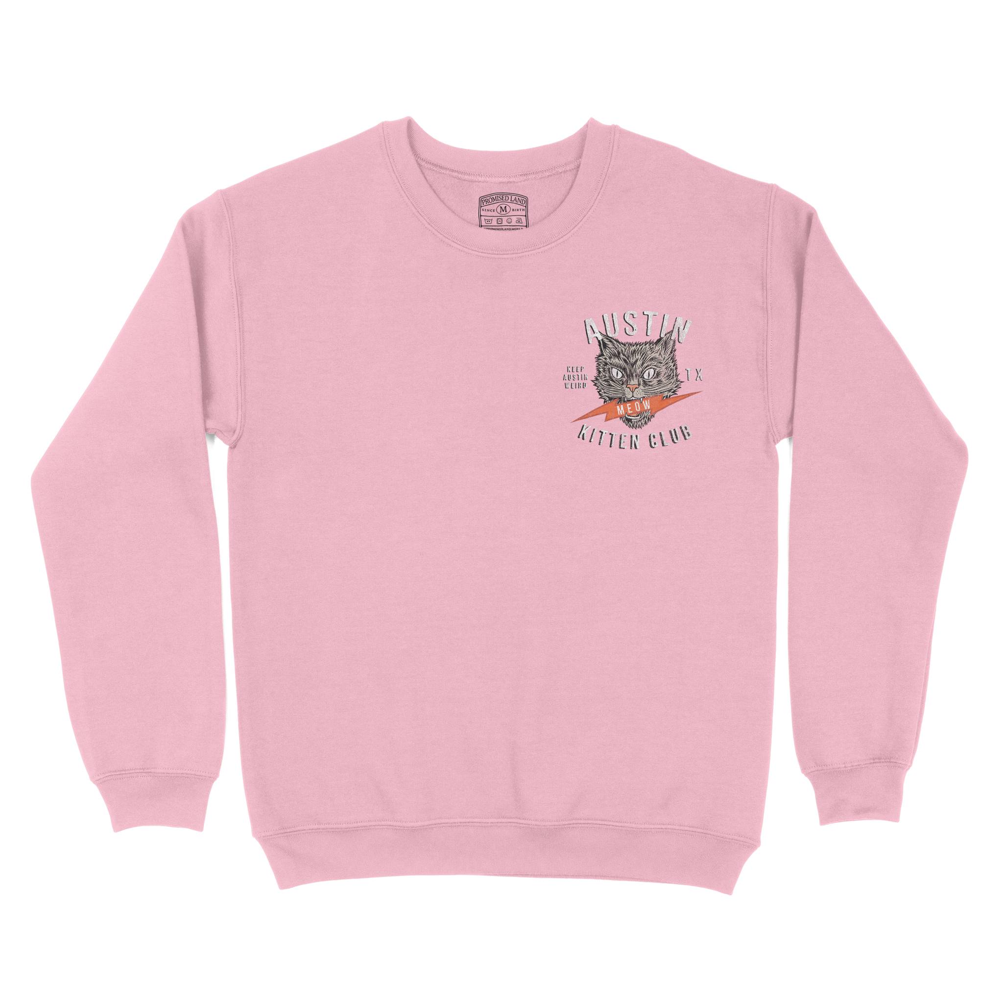 Austin Kitten Club Crewneck Light Pink front