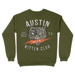 Austin Kitten Club Crewneck Military Green back