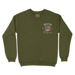 Austin Kitten Club Crewneck Military Green front