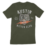 Austin Kitten Club T-Shirt Military Green back