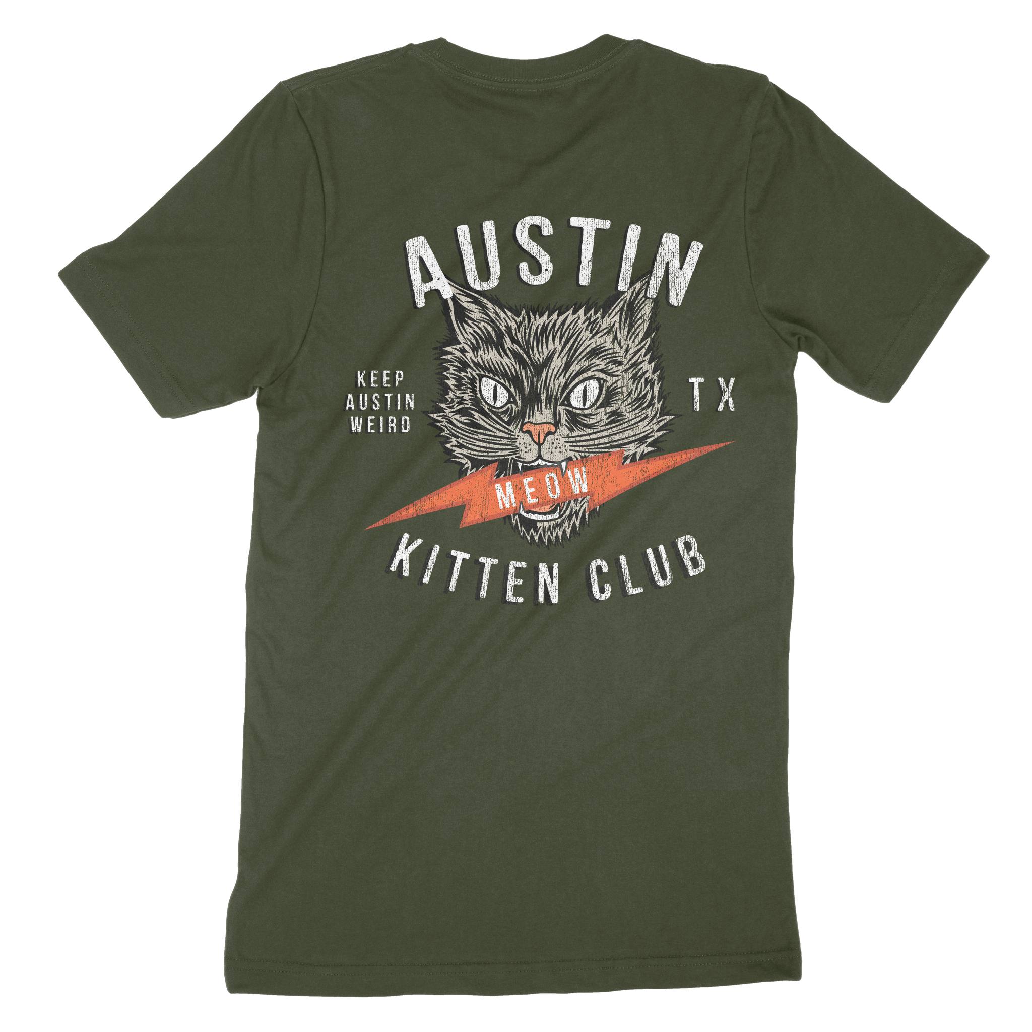Austin T-Shirt in Military Green - back view