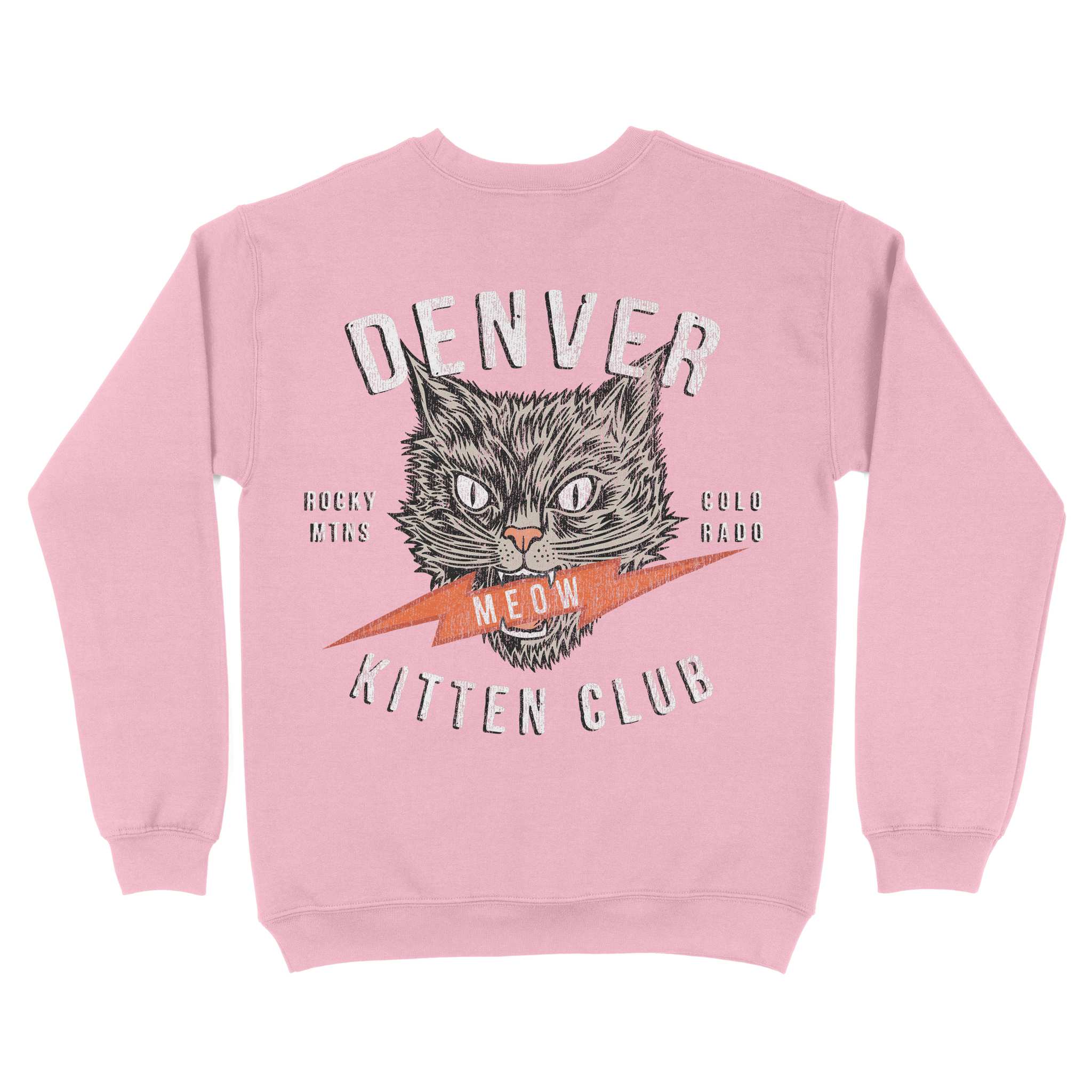 Denver Kitten Club Crewneck Light Pink back