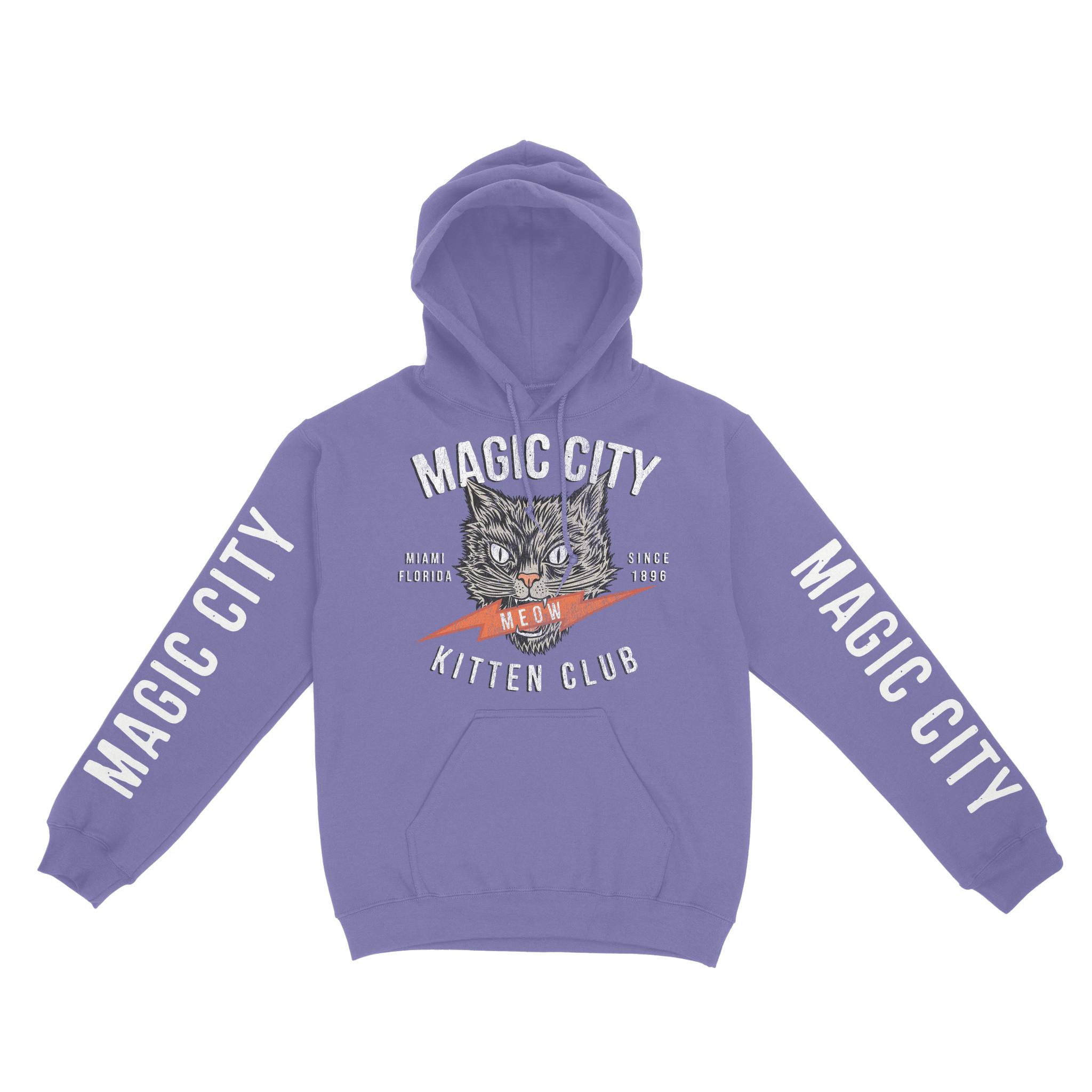 Miami Hoodie in Violet - front-sleeves view