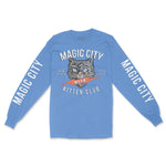 Miami Kitten Club Longsleeve in Carolina Blue - front view with sleeves