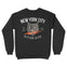 New York Crewneck in Black - back view