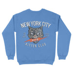 New York Kitten Club Crewneck Carolina Blue back