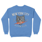 New York Kitten Club Crewneck Carolina Blue back