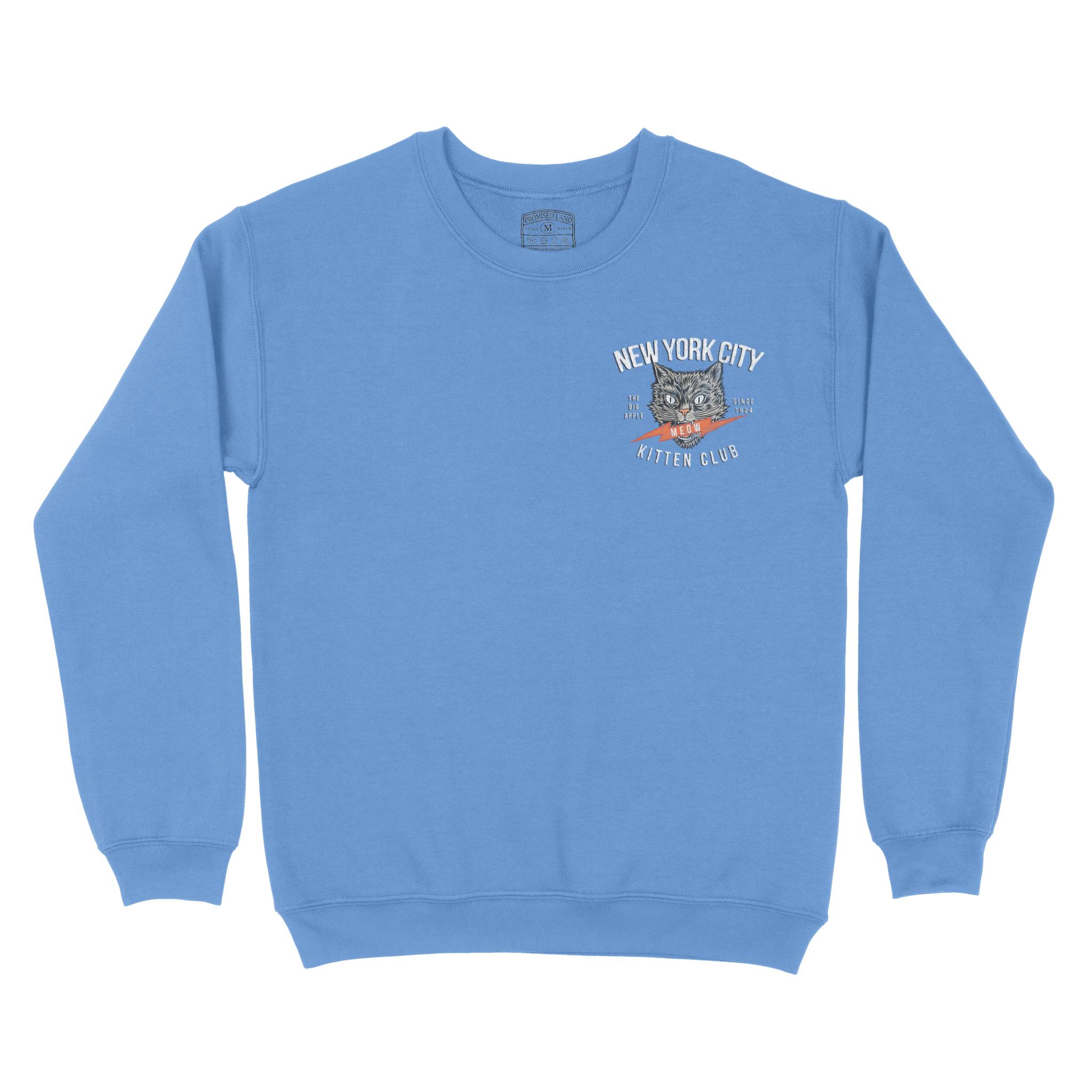 New York Crewneck in Carolina Blue - front view