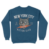 New York Kitten Club Crewneck Indigo Blue back