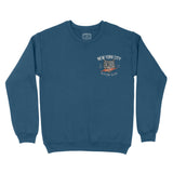 New York Kitten Club Crewneck Indigo Blue front