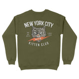 New York Crewneck in Military Green - back view