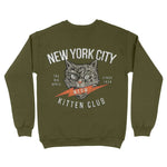 New York Kitten Club Crewneck Military Green back