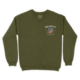 New York Kitten Club Crewneck Military Green front