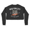 New York Cropped Crew in Black - back view
