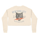 New York Kitten Club Cropped Crew in Natural - back view
