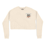 New York Kitten Club Cropped Crew in Natural - front view