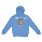 New York Hoodie in Carolina Blue - front view