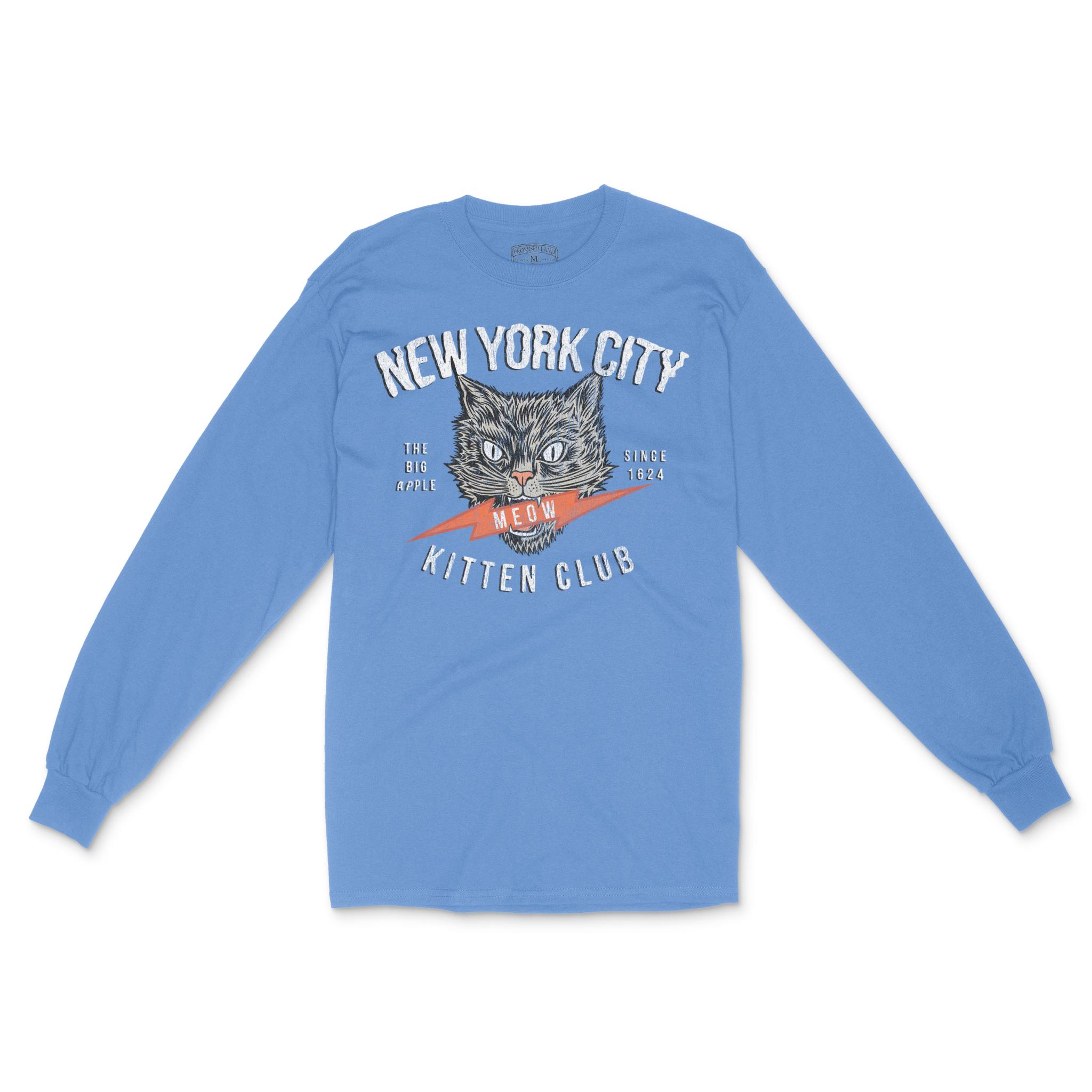New York Longsleeve in Carolina Blue - front view