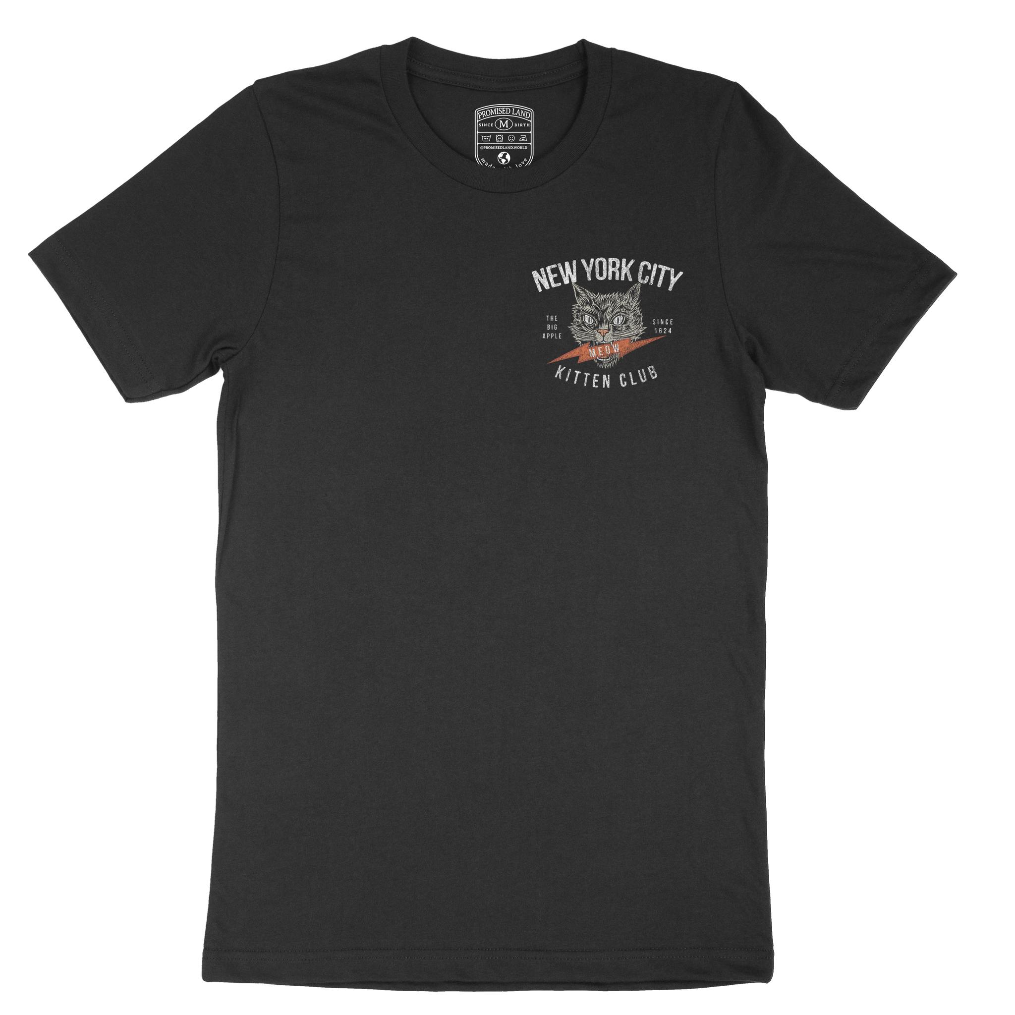 New York Kitten Club T-Shirt Black front