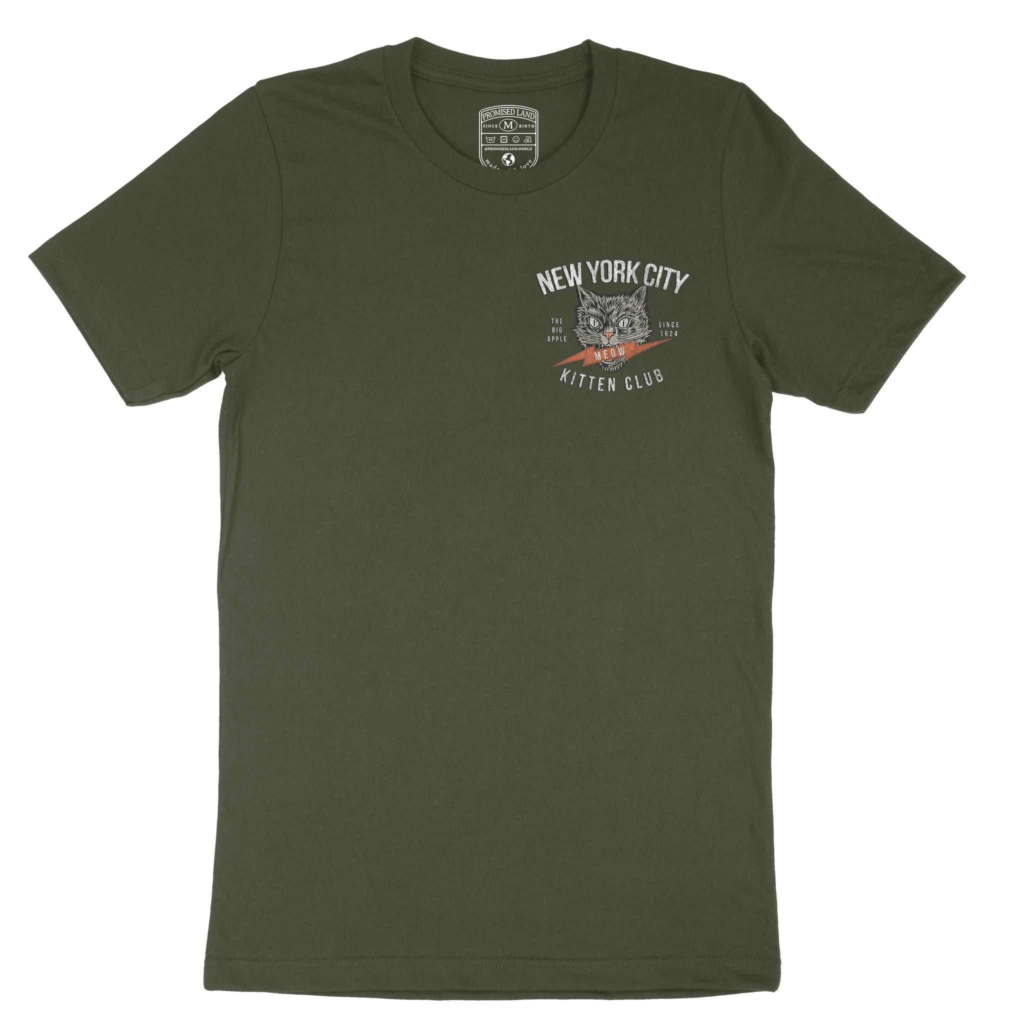 New York Kitten Club T-Shirt Military Green front