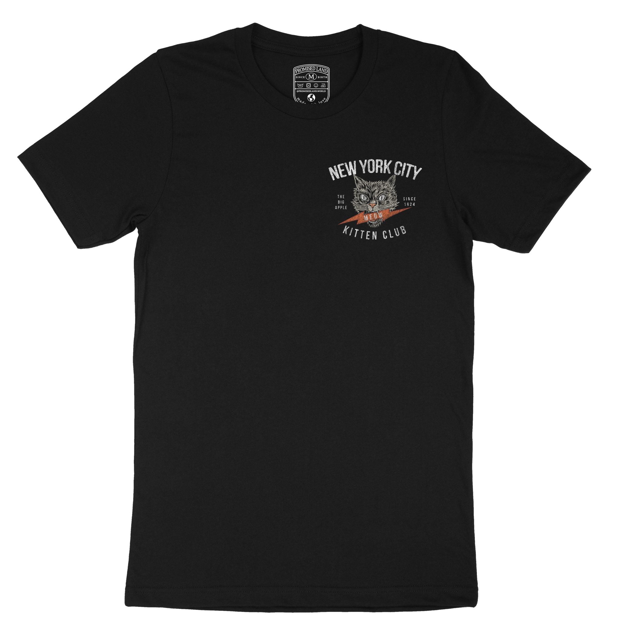 New York Kitten Club T-Shirt Vintage Black front