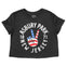 Asbury Park Peace Lover Cropped Tee in Black - front view