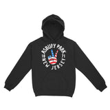 Asbury Park Peace Lover Hoodie in Black - front view