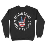 Austin Crewneck in Black - back view