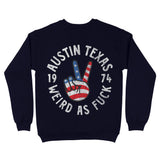 Austin Peace Lover Crewneck Navy back