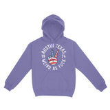 Austin Hoodie in Violet - front view