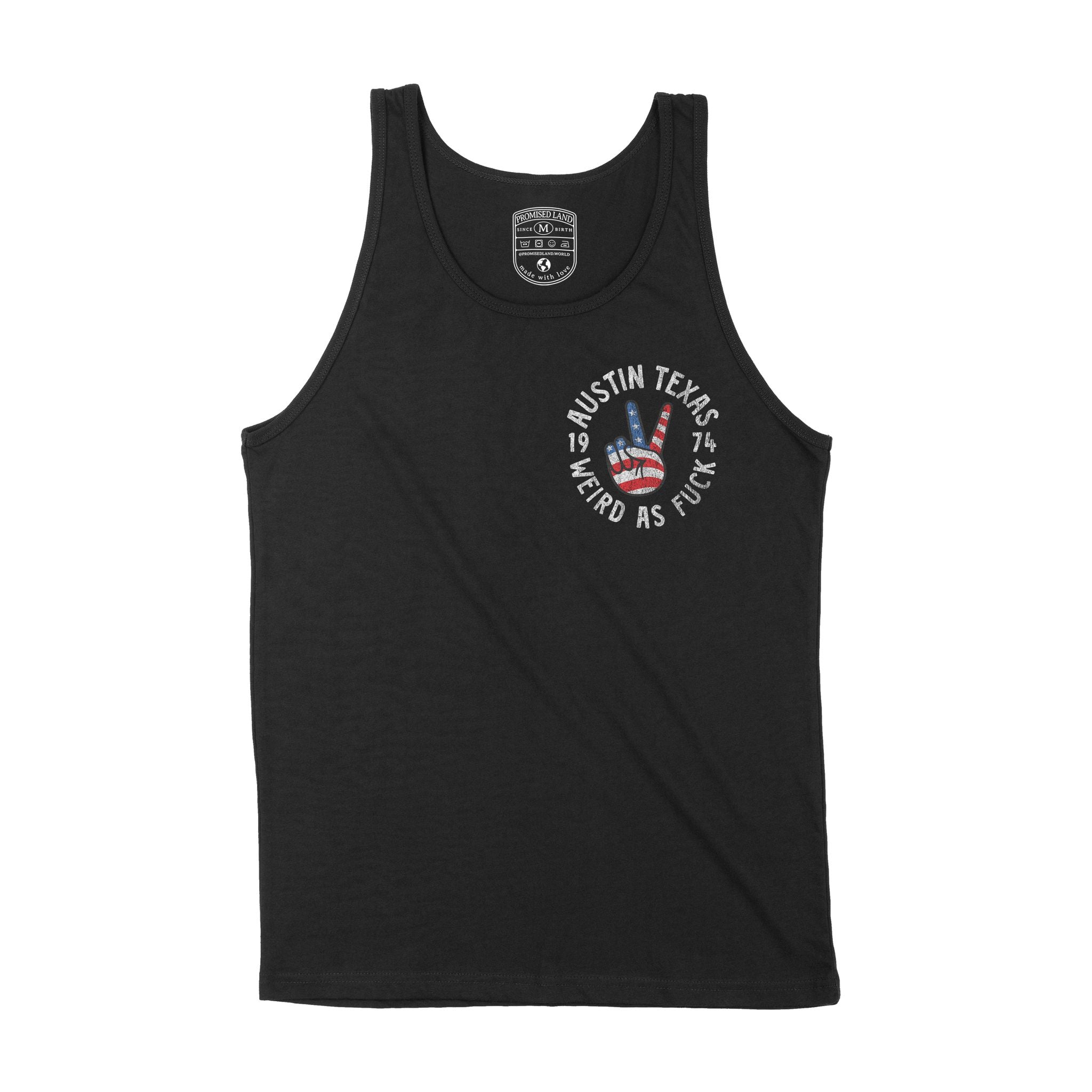 Austin Peace Lover Tank Top Black front