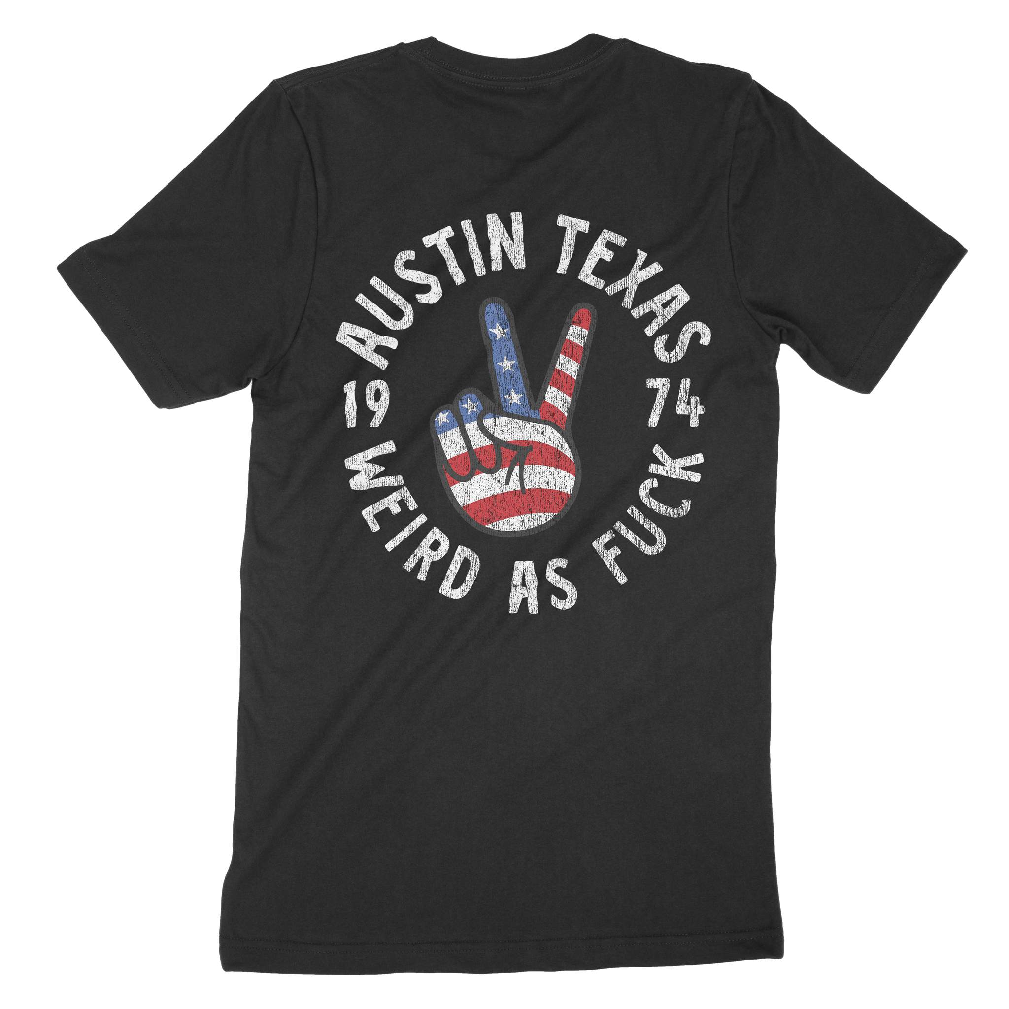 Austin Peace Lover T-Shirt Black back