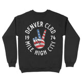 Denver Crewneck in Black - back view