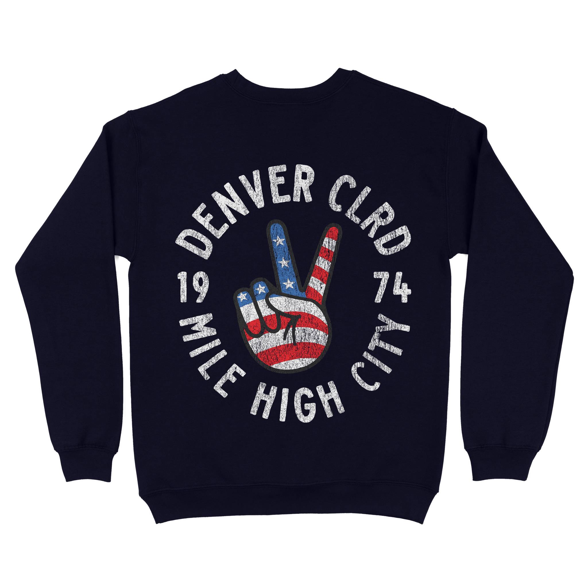 Denver Peace Lover Crewneck Navy back