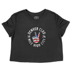 Denver Cropped Tee in Black - front view