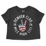 Denver Peace Lover Cropped Tee Black front