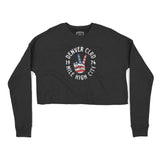 Denver Cropped Crew in Black - front view