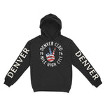 Denver Hoodie in Black - front-sleeves view