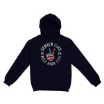 Denver Peace Lover Hoodie Navy front