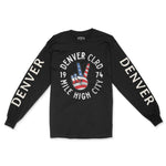 Denver Longsleeve in Black - front-sleeves view