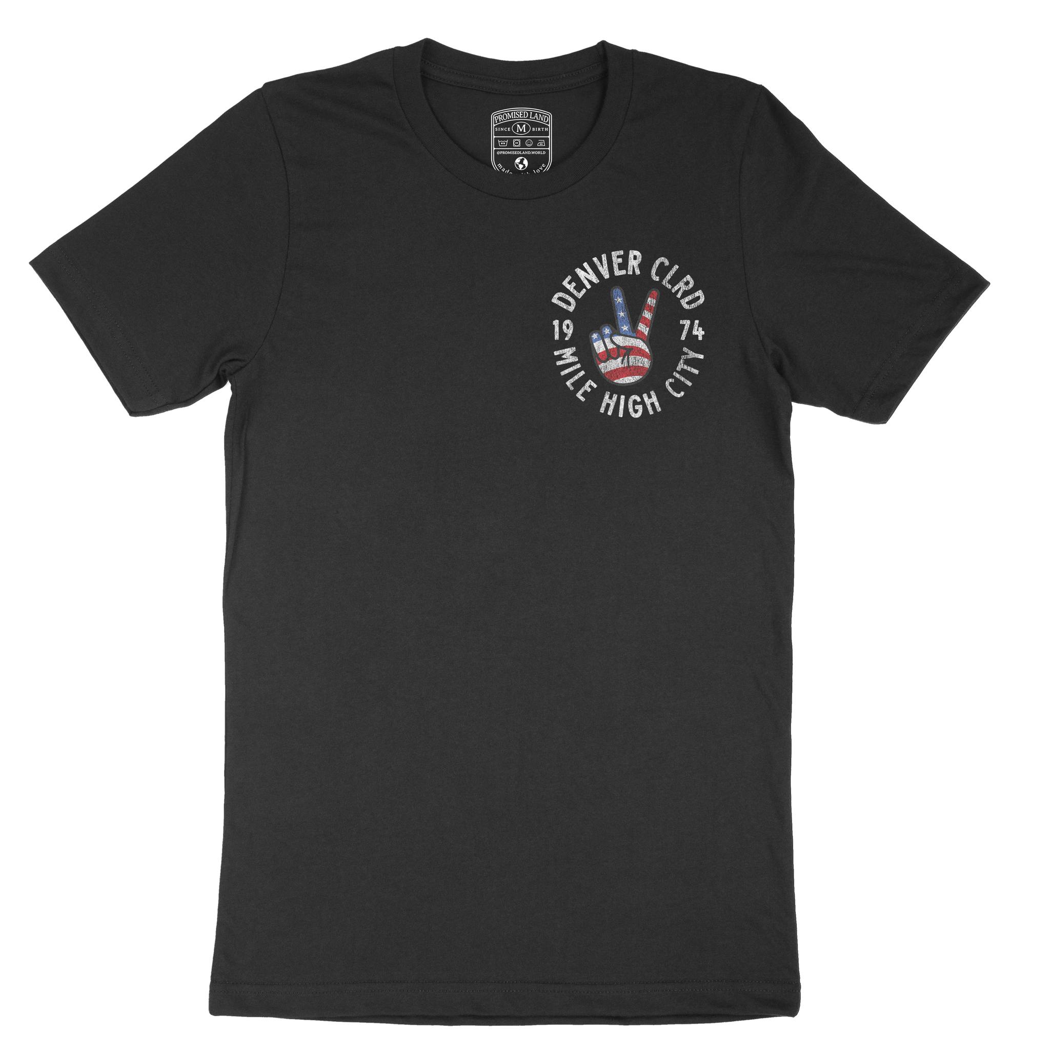 Denver Peace Lover T-Shirt Black front