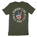 Denver Peace Lover T-Shirt Military Green back