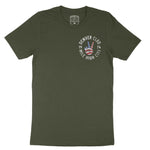 Denver Peace Lover T-Shirt Military Green front