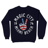 Miami Peace Lover Crewneck Navy back