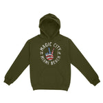 Miami Peace Lover Hoodie Military Green front