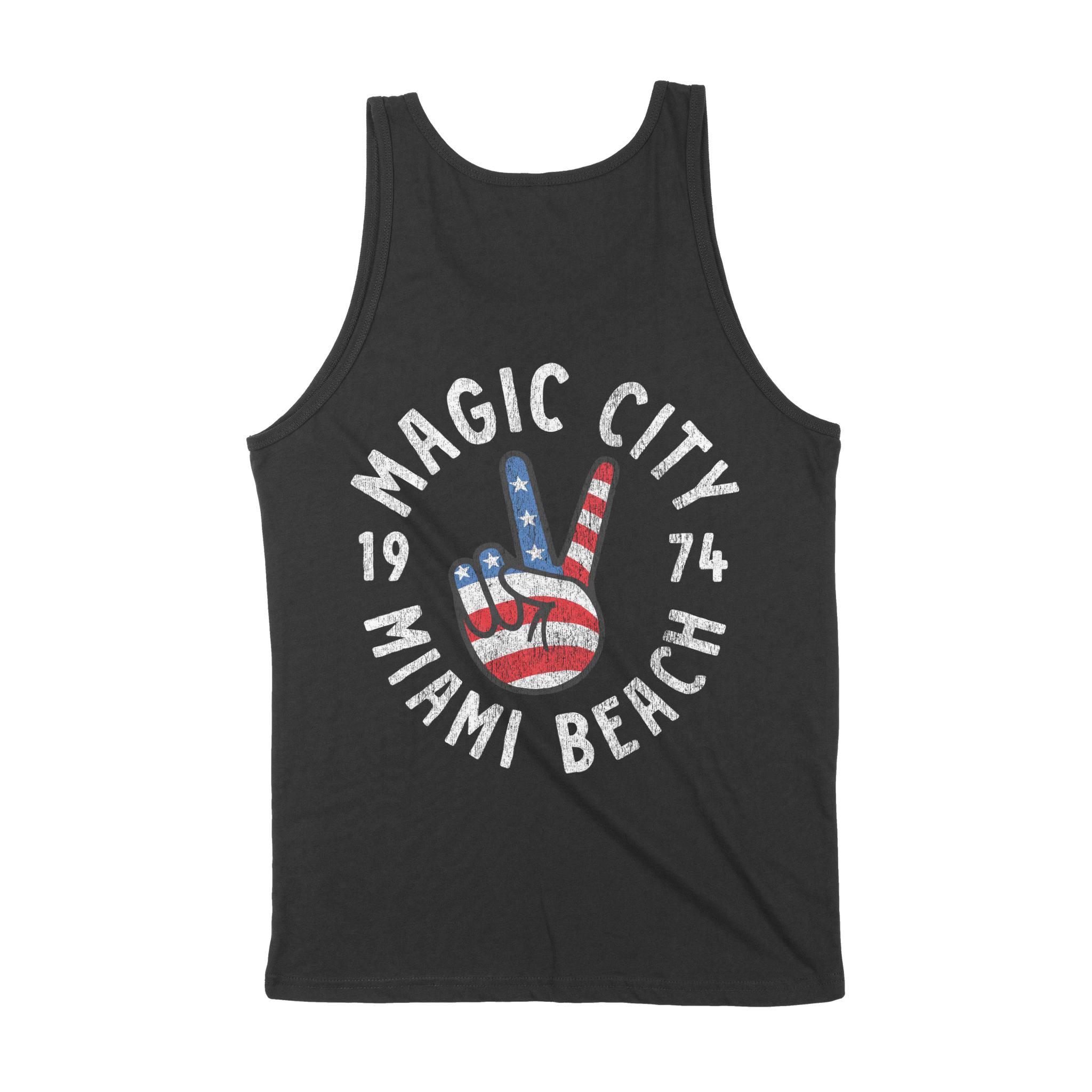 Miami Tank Top in Black - back view