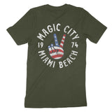 Miami Peace Lover T-Shirt Military Green back